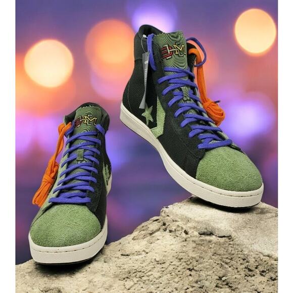 Converse Pro Leather Mid BHM Men’s 8 / Women’s 9.5 Green Sequoia 168273C - Picture 5 of 9